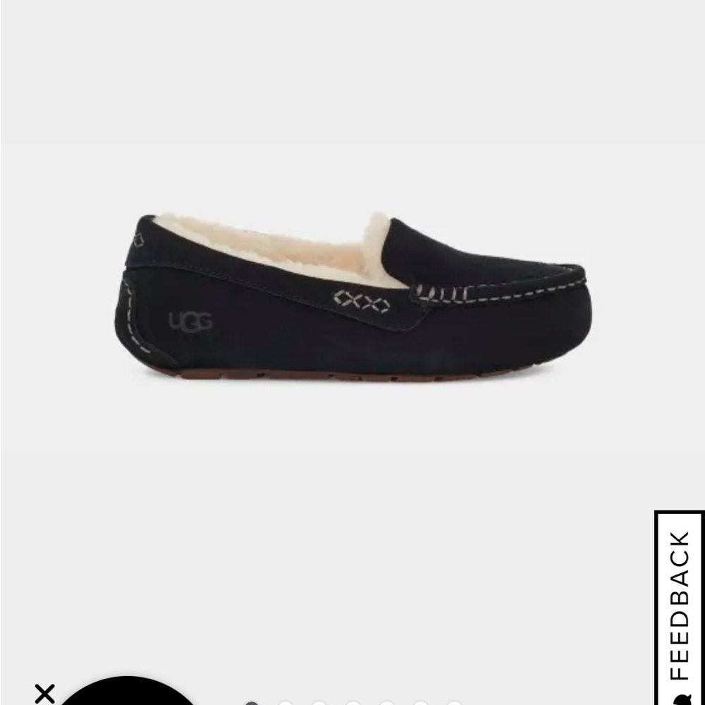 UGG womens Ansley slippers, used, black, size 10